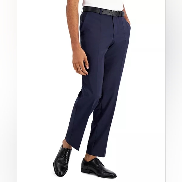 Hugo Boss Men's Modern-Fit Wool Superflex Suit Separate Pants size 36R Dark Blue - Picture 2 of 8